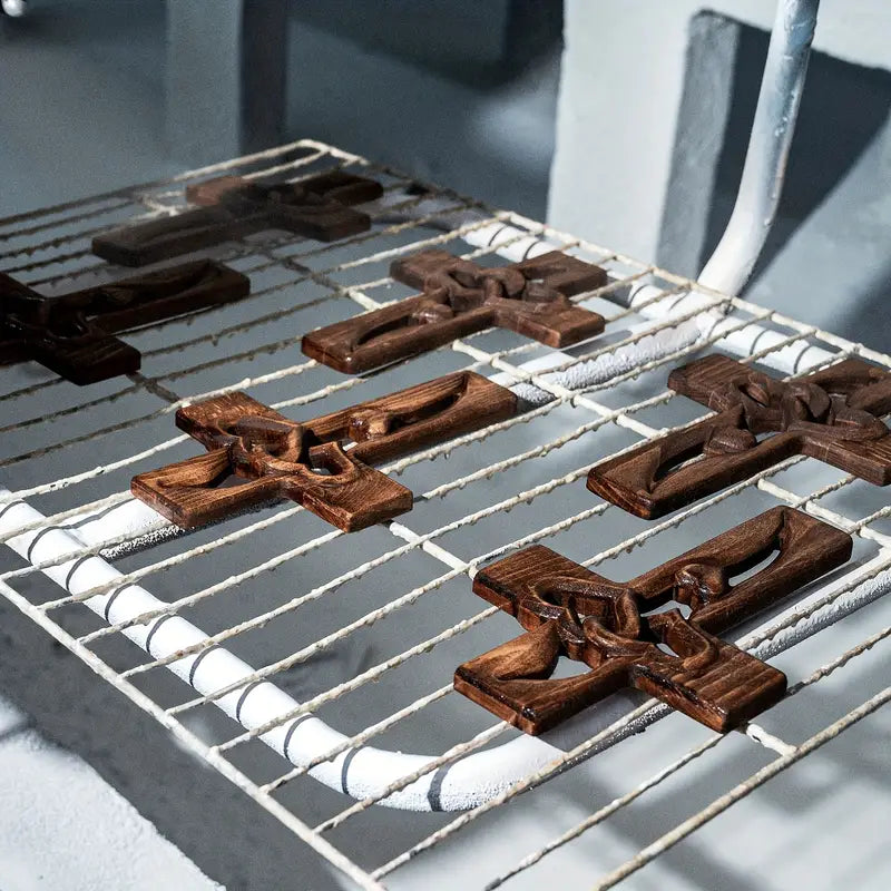 HeartFusion - Intertwined Wooden Cross