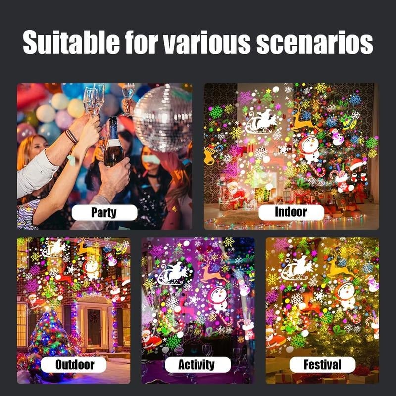 🎄🔌LED Christmas Projection Lamp