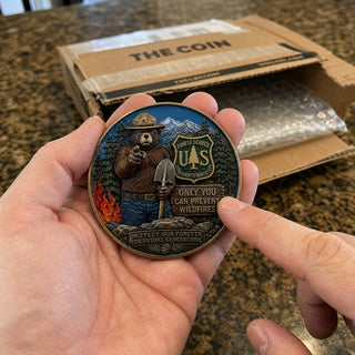 🏆Last Day Promo: 49% OFF! 🐻USFS Only You Can Prevent Wildfires Challenge Coin