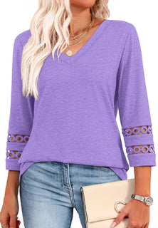 VivaVee | Trendy Long Sleeve V-Neck Tee