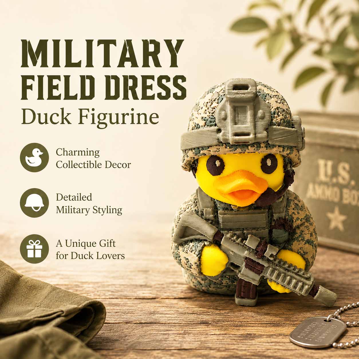 BattleQuack – Military-Inspired Soldier Duck Collectible