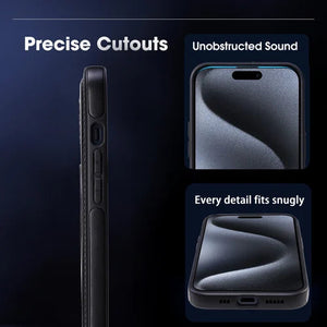 Super Luxury Invisible Stand iPhone Leather Case marnetic