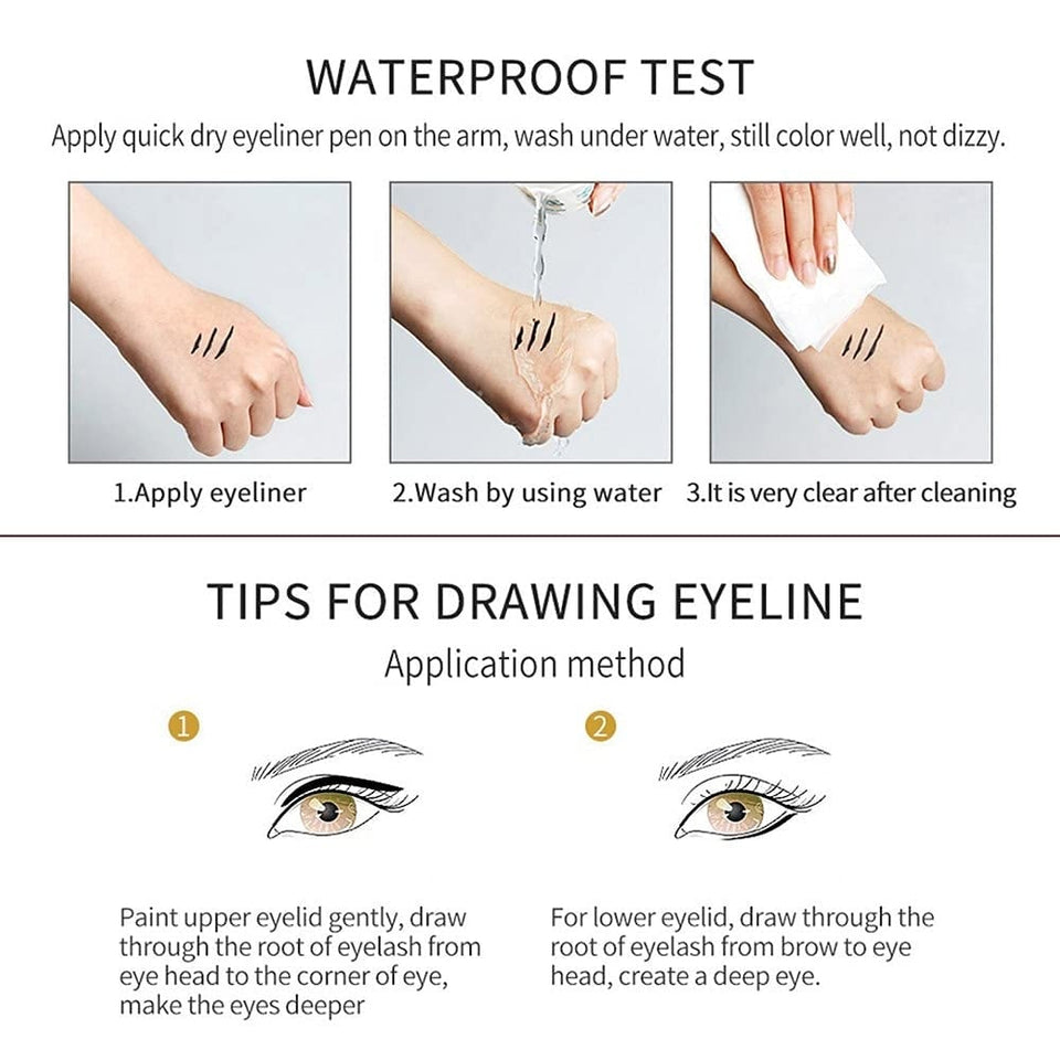 LuxeLine – 14 Waterproof Colored Eyeliners