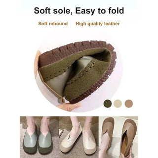 GlowStep – Casual Round Toe Flat Leather Loafers