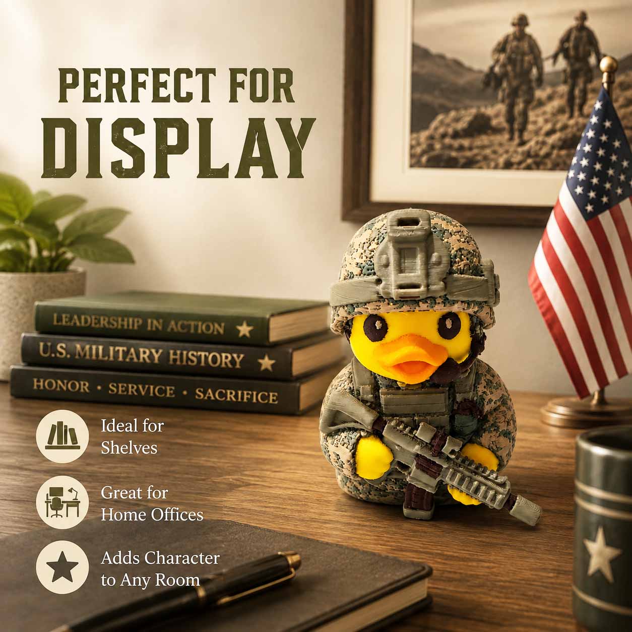 BattleQuack – Military-Inspired Soldier Duck Collectible