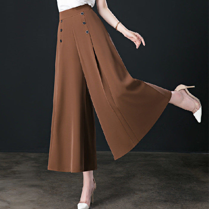 EleganceFlow – Pleated Wide-Leg Comfort Pants