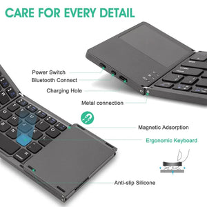 TouchType - Portable Wireless Keyboard with Touchpad