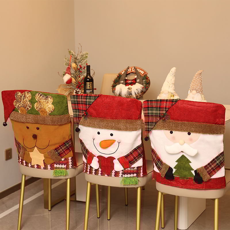 Merry Dining Chair Wraps - Cute Christmas Seat Covers