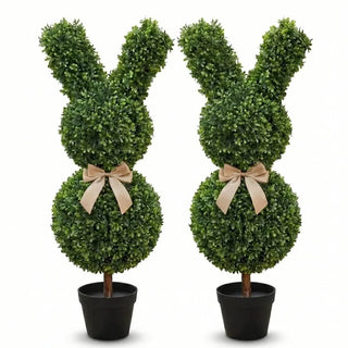 SpringHaven – Decorative 36" Bunny Topiary Set