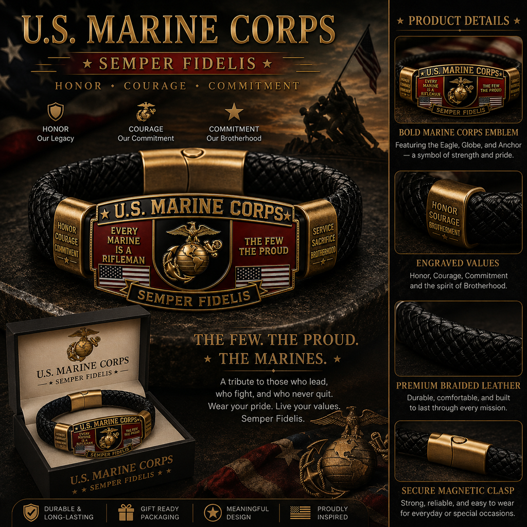 🇺🇸 Last Day Promo: 49% OFF 🎖️U.S. Marine Corps Semper Fi Tribute Bracelet