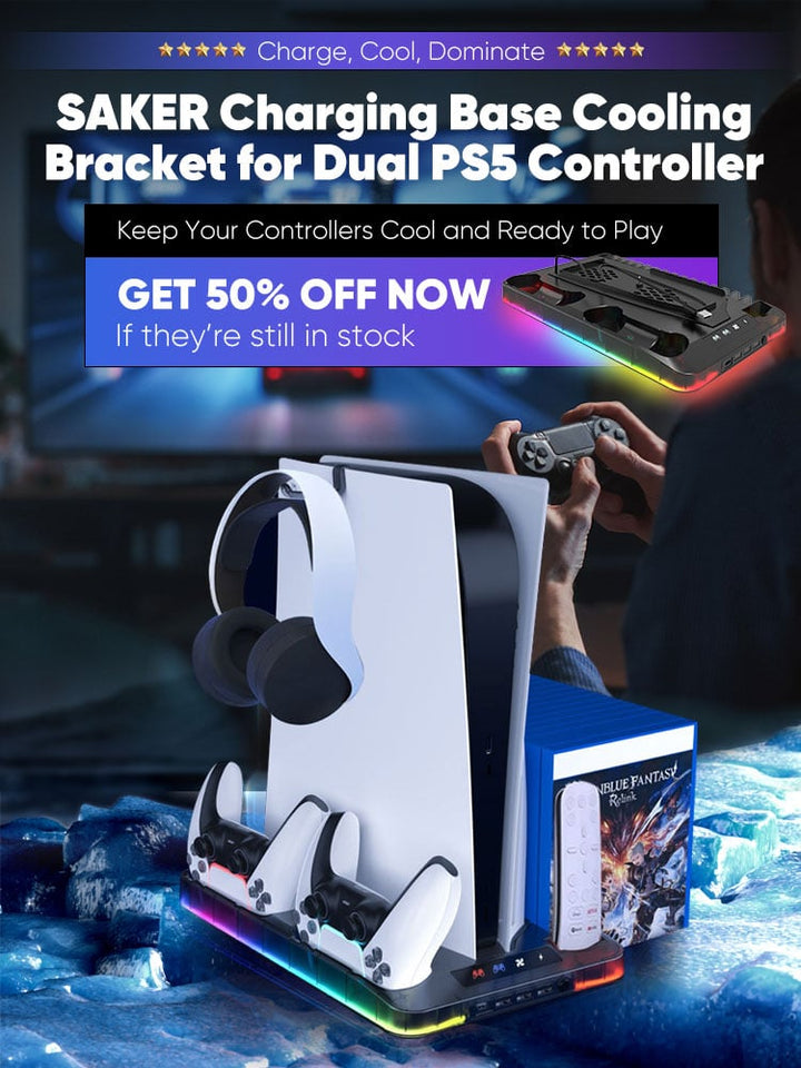 FrostDock – Dual PS5 Controller Charging Stand