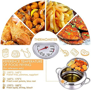 SteelFry – Stainless Steel Fryer Pot with Thermometer