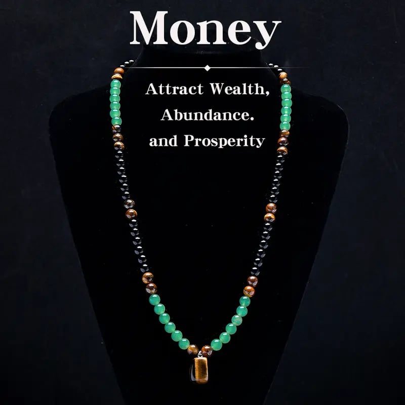 FortuneAura – Green Aventurine Prosperity Pendant