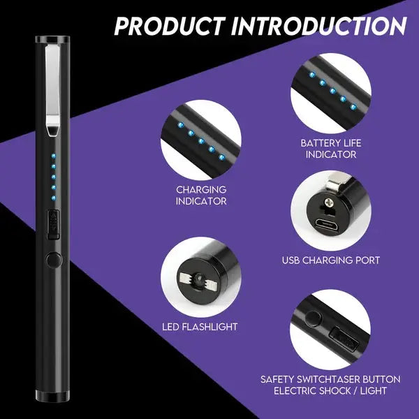 Tactical HIGH Power Stun Pen For Self Defense marnetic