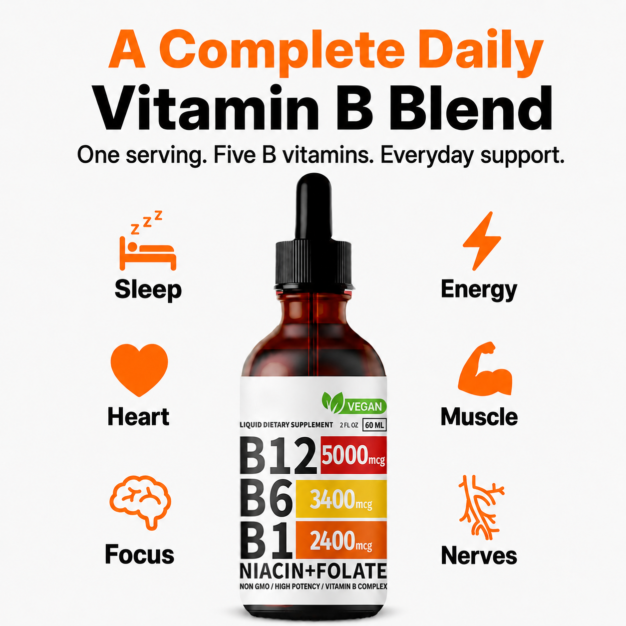 VitaCore – 5-in-1 Daily B-Complex Liquid Drops