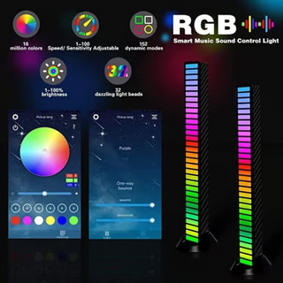 RhythmGlow - Wireless Sound Reactive RGB Light Bar