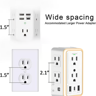 PowerHub |  9-IN-1 Multi Plug Surge Protector Outlet