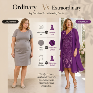 GraceLuxe – Elegant V-Neck Dress & Sheer Jacket Set