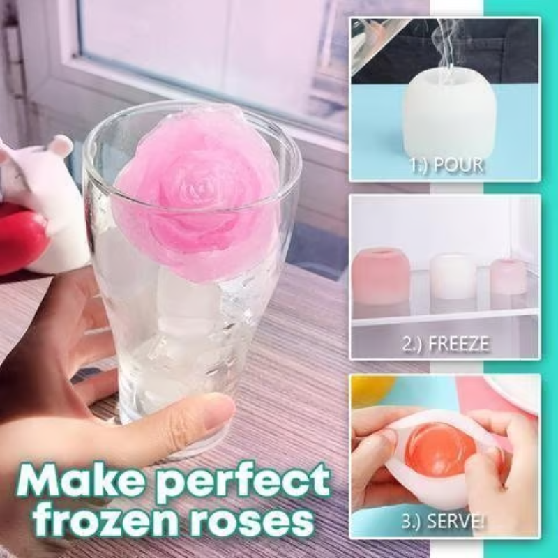 RoseChill - 3D Ice Cube Mold for Elegant Drinks