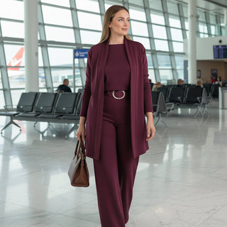 LuxeTrio – Elegant 3-Piece Cardigan Set