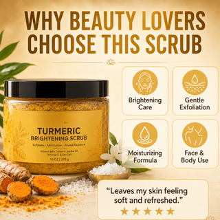 GlowAura – Turmeric Brightening Body Scrub