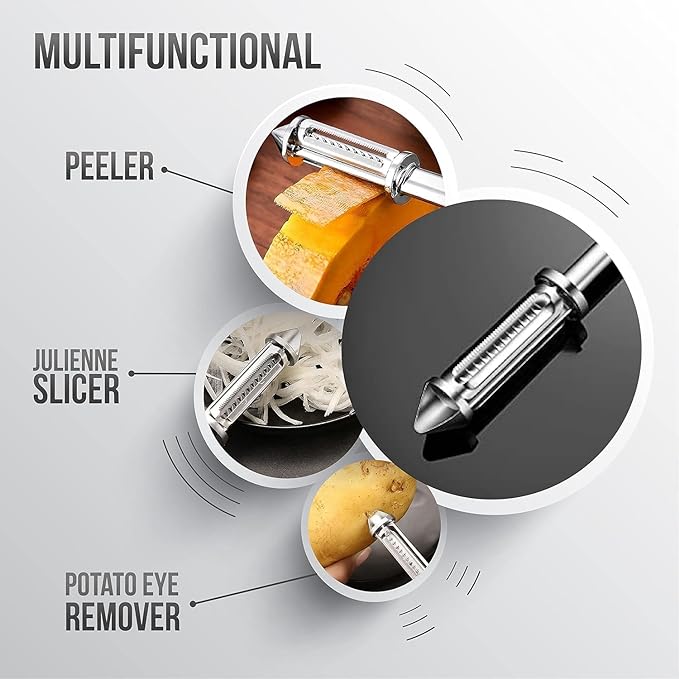 PeelMate – Dual-Blade Vegetable Peeler & Julienne Cutter
