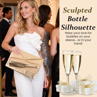 SparkleSlinger - Gold Champagne Bottle Bag