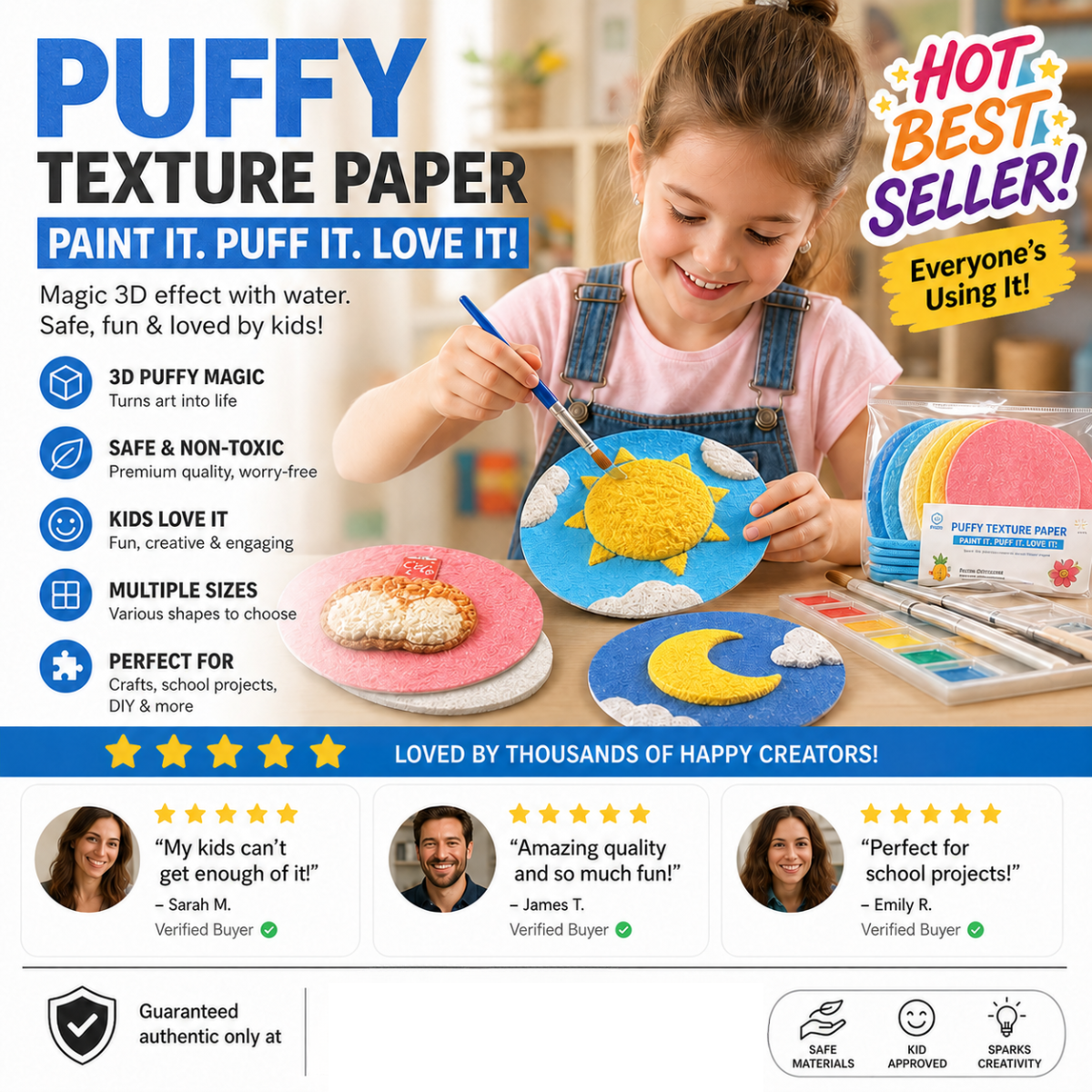PuffiArt – 3D Foam Texture Painting Paper