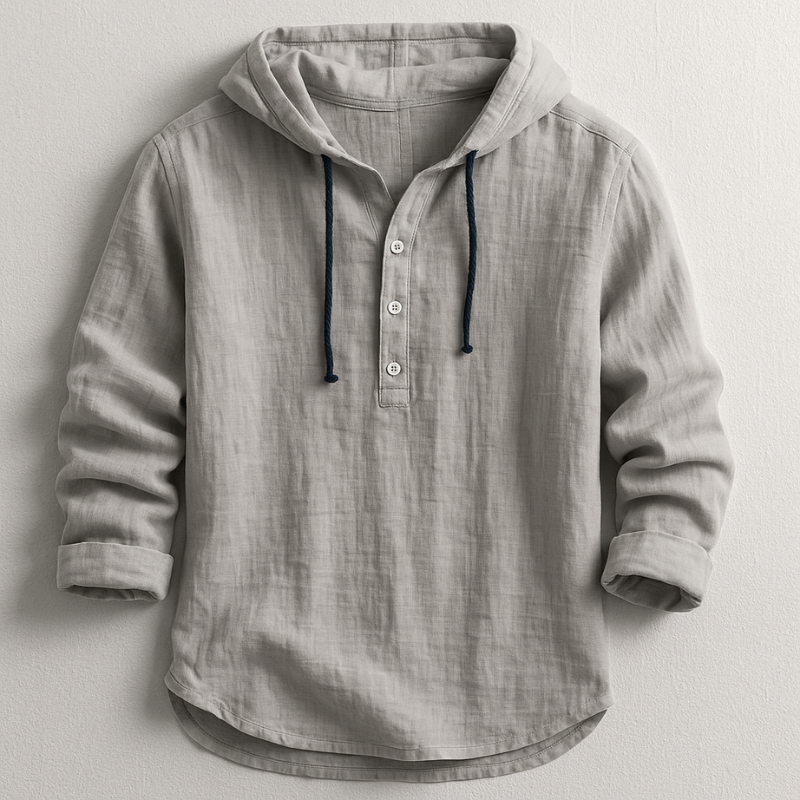 Coastline - Cotton-Linen Relaxed Fit Hoodie