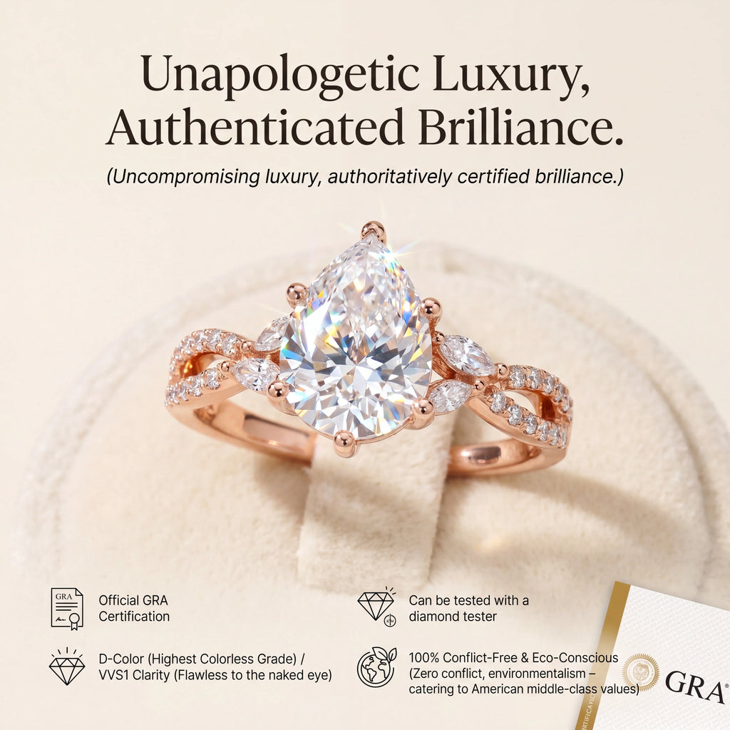 GraceLume – Elegant Moissanite Infinity Statement Ring