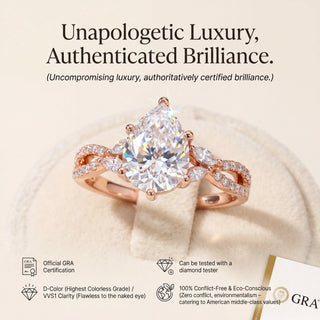 GraceLume – Elegant Moissanite Infinity Statement Ring