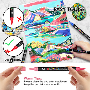 ColorCraft - Dual Tip Acrylic Marker for Precision Art