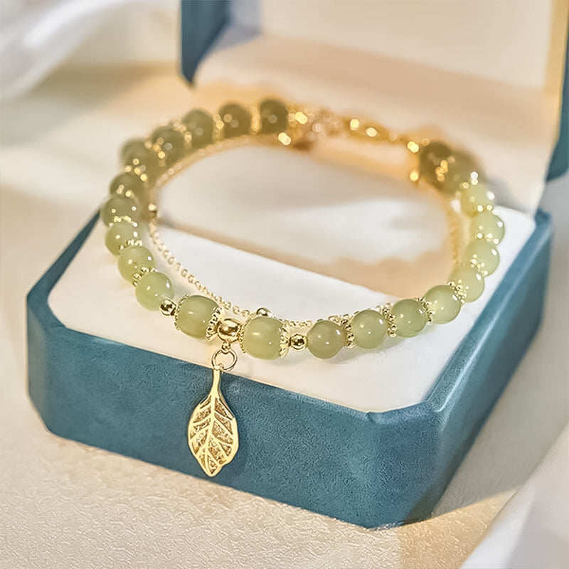 LeafLuxe – Hetian Jade Bracelet