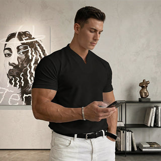 UrbanFlex – Smart Casual Fitness T-Shirt for Men