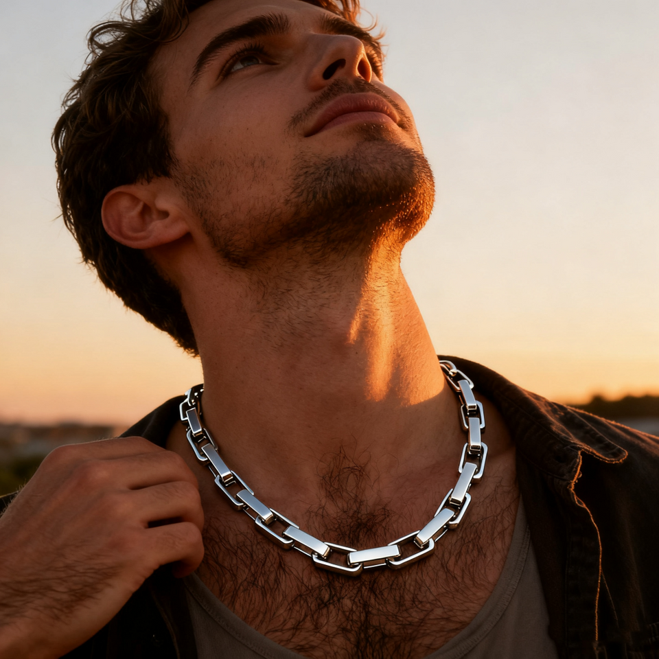 Eternum - Lifetime Titanium Square Link Jewelry