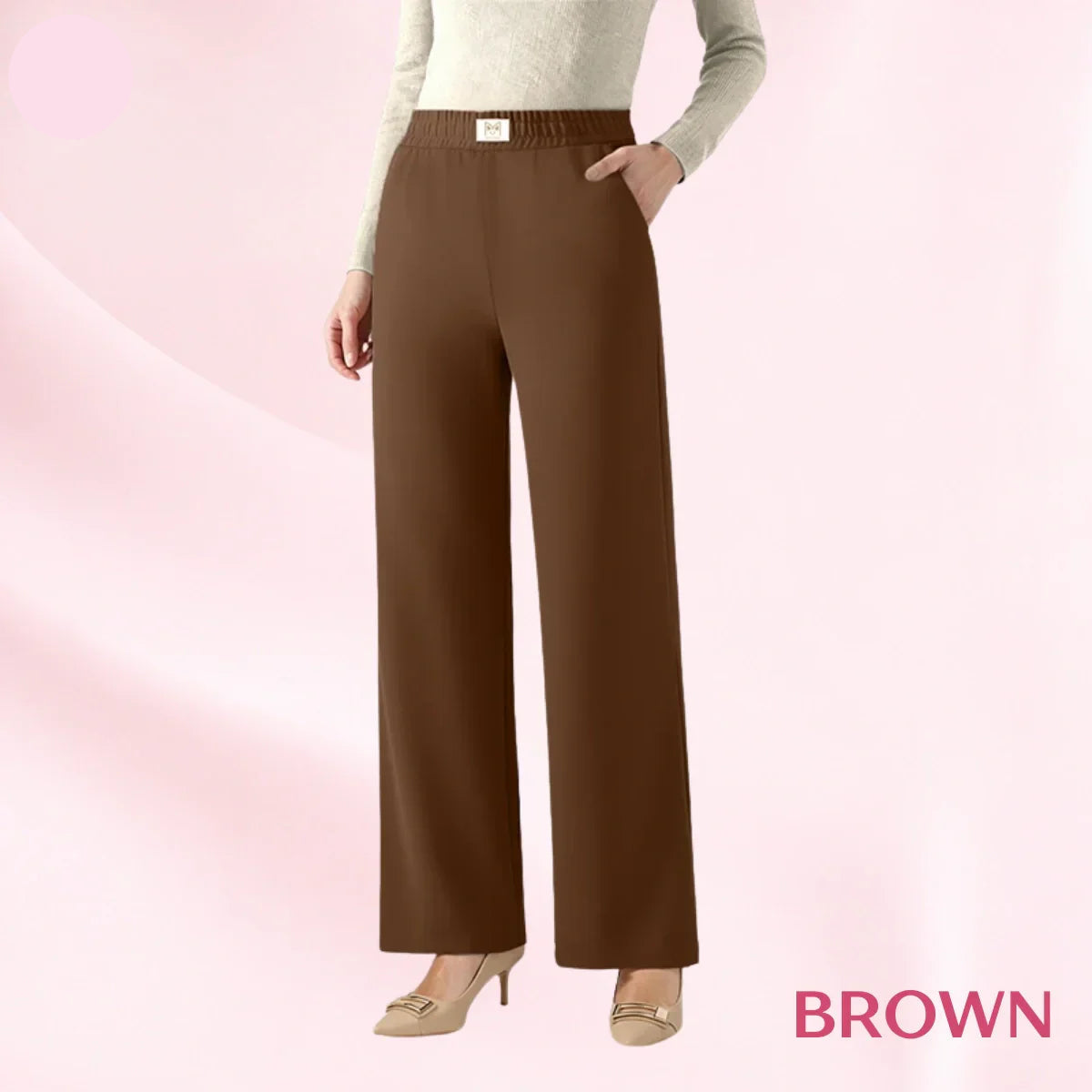 FlexAura – High Waist Pull On Stretch Fit Pants
