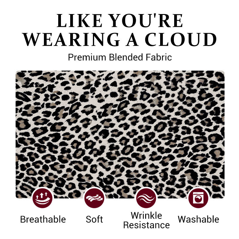 Selina - Sleek Leopard V‑Neck Dress – Timeless & Bold