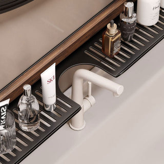 WalnutFlow - No‑Drill Faucet Organizer Rack
