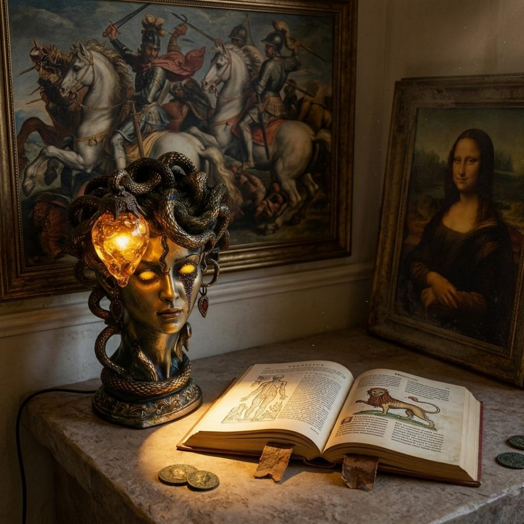 SerpentGlow – Mystical Snake Table Lamp