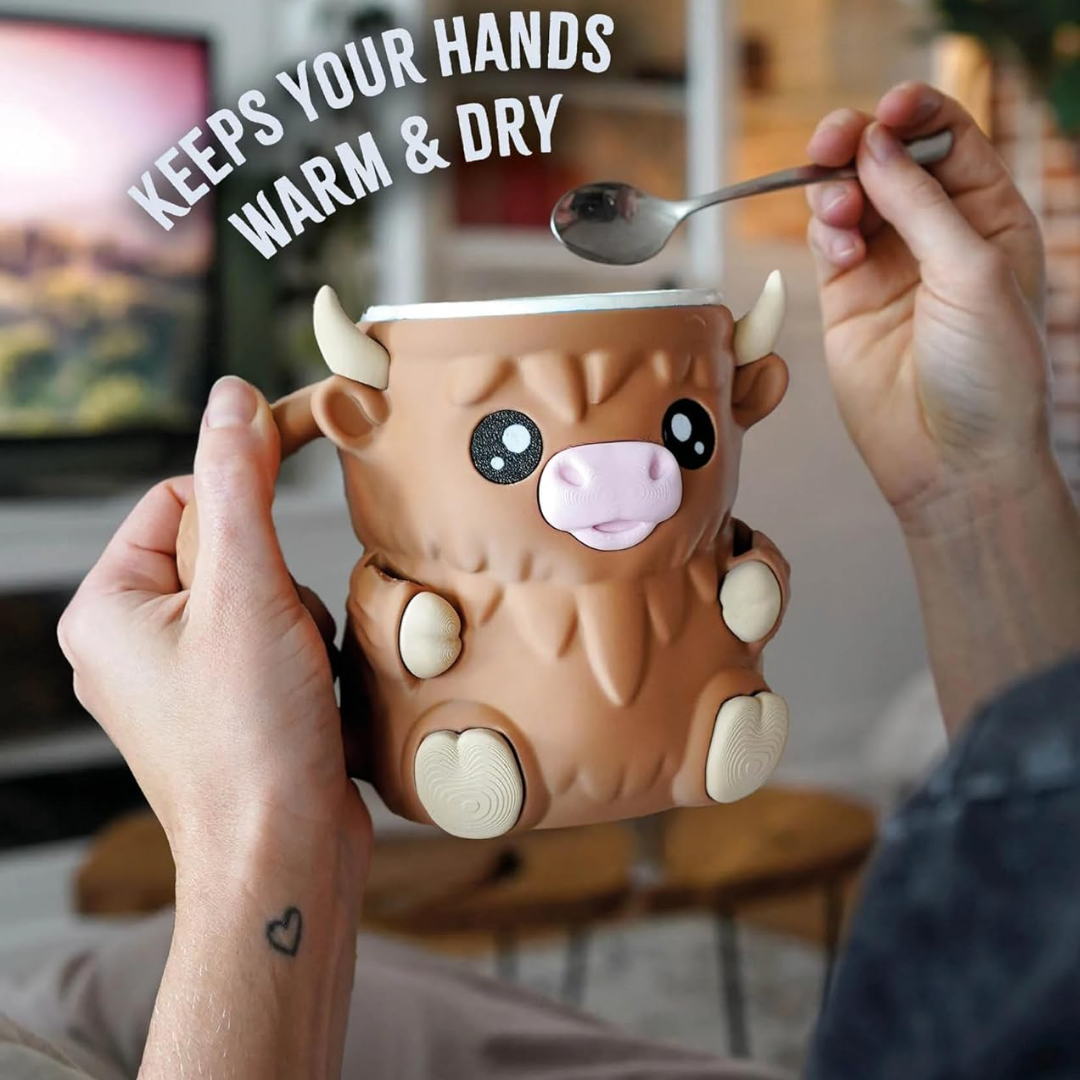 CozyScoop – Highland Cow Dessert Mug Cup