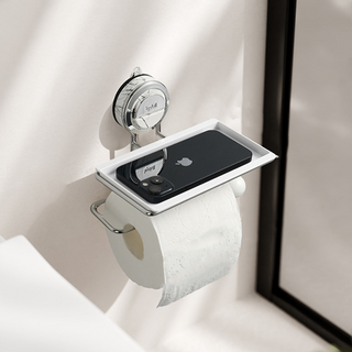 GripMount – No-Drill Suction Toilet Paper Holder