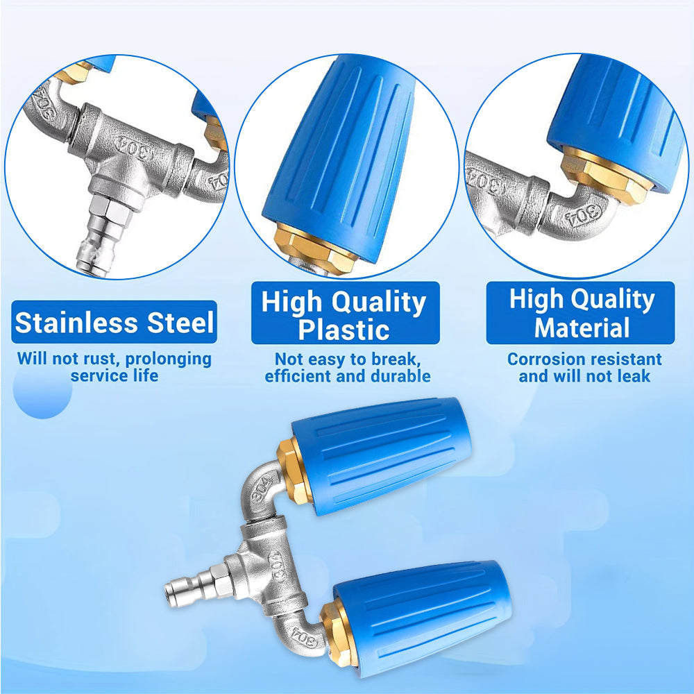 Dual Rotating Turbo Nozzle for Pressure Washer