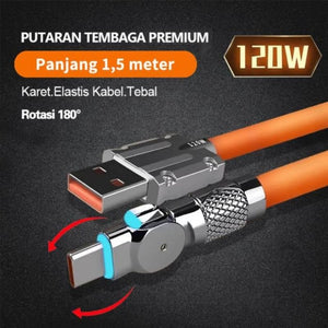 GlowLink - 540° Rotating Fast Charging Cable with Lights