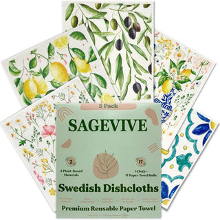 FreshFiber - Ultra-Absorbent Swedish Dishcloth Set