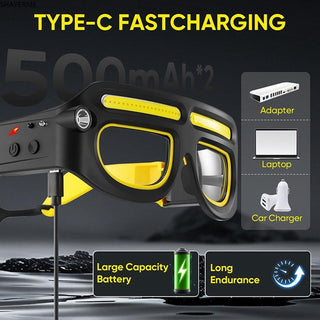 🔦 LED Glasses Headlamp | Hands-Free Wearable Light(Includes Free Sunglass Lenses🕶️)