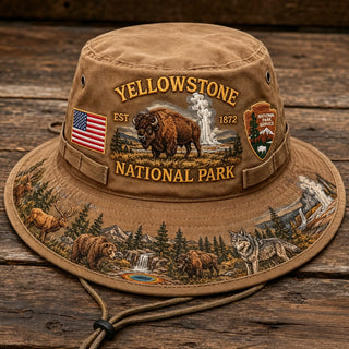🇺🇸 Last Day Promo: 49% OFF 🦬 - Yellowstone National Park Adventure Boonie Hat