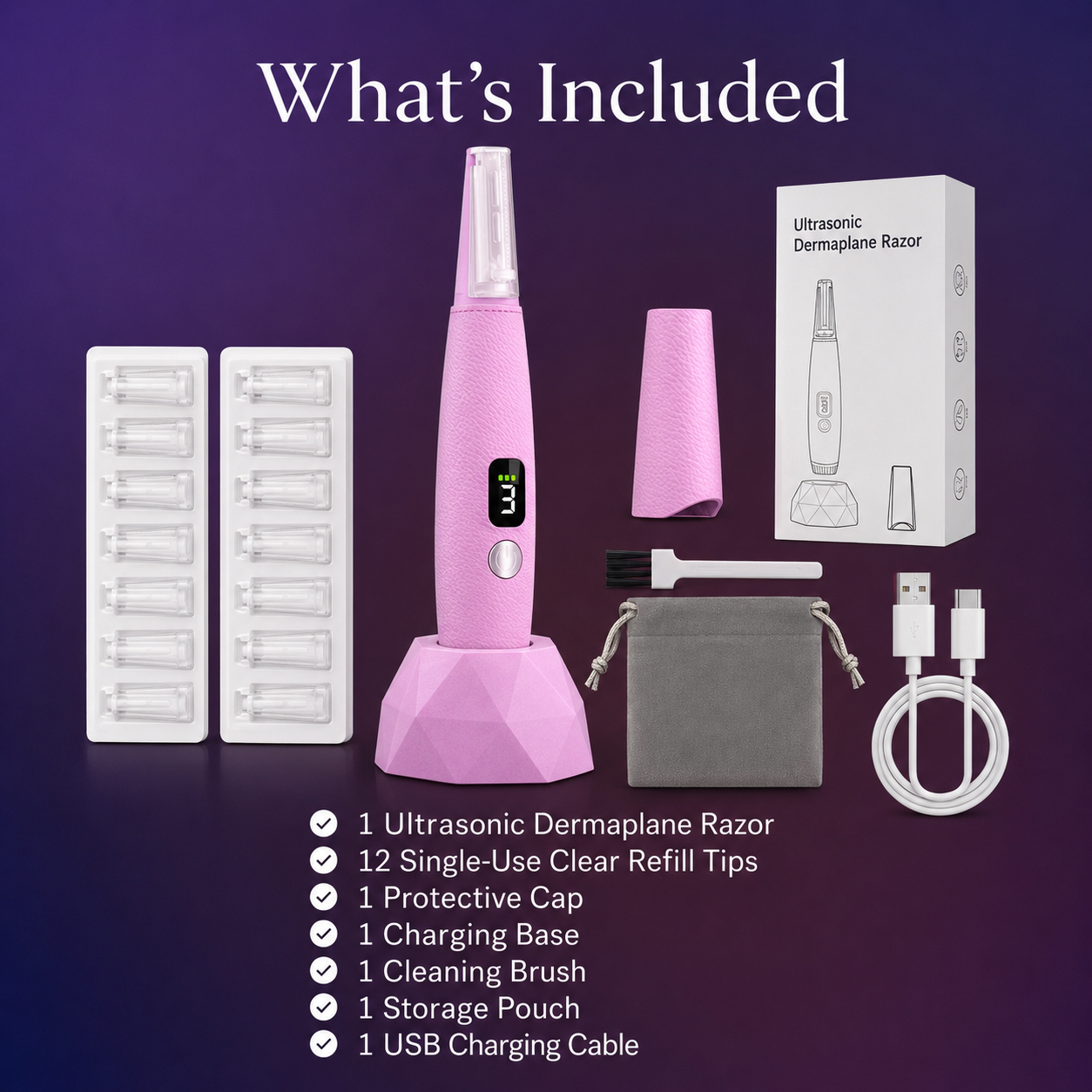SilkSonic – Premium Facial Dermaplaning & Exfoliation Tool