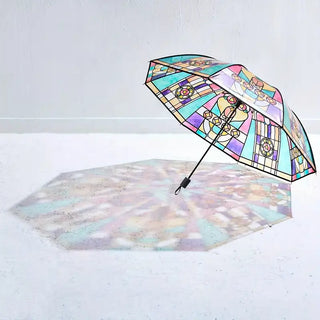 ClearVista | Hand-Painted Stained Glass Umbrella