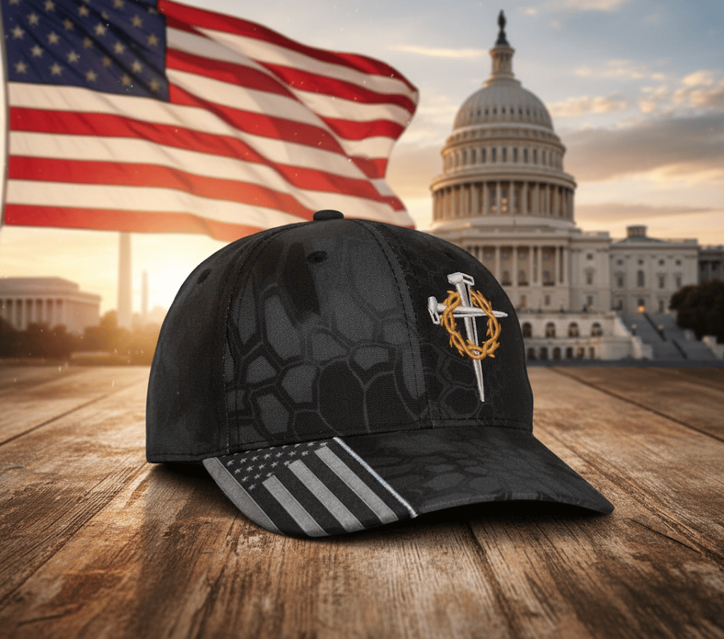 HeavenlyCap – Jesus Cross & Crown of Thorns Adjustable Christian Hat