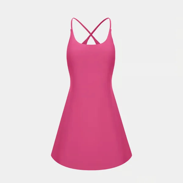 SculptEase – Shaping Backless Sports Dress with Bathroom Friendly Design